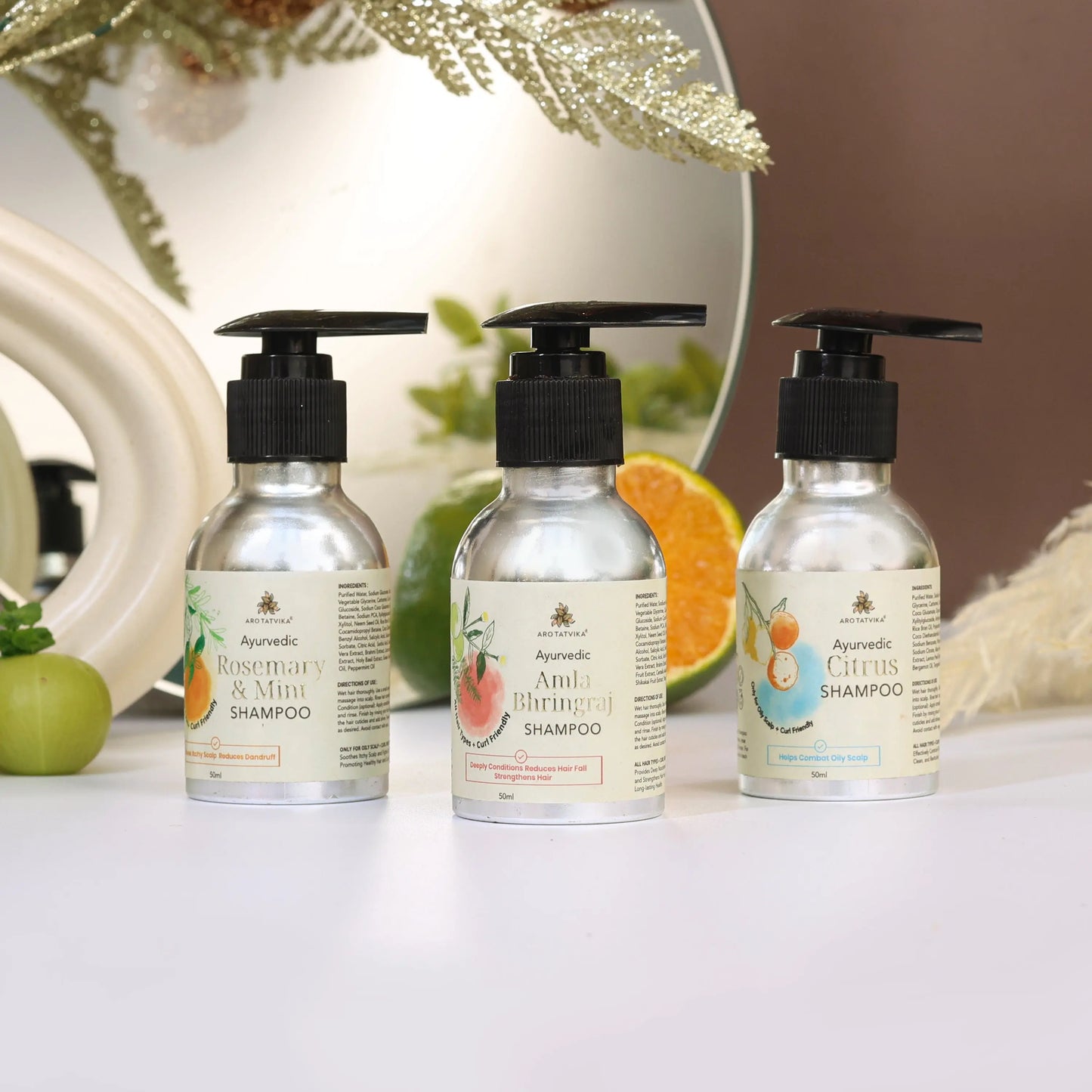 Ayurvedic Rosemary and Mint Shampoo (Anti-Dandruff) - 50ml Arotatvika