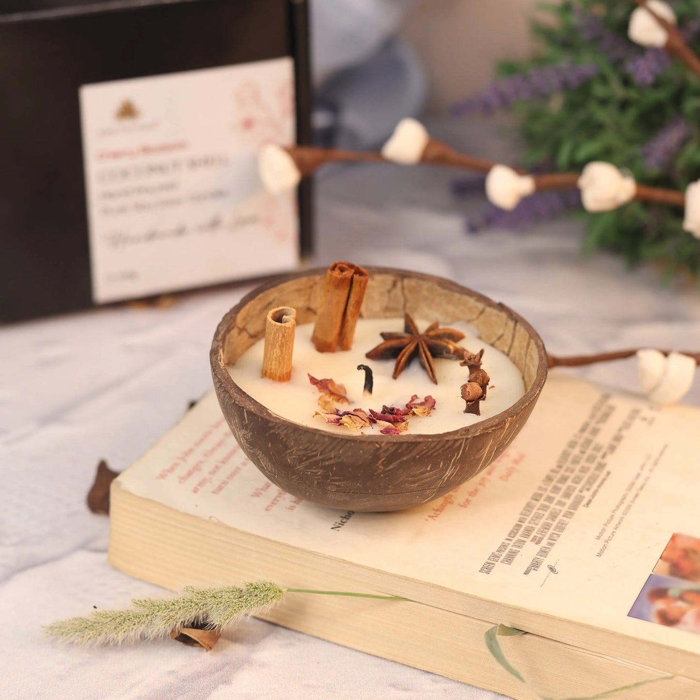 Vanilla Coconut Shell Candle Arotatvika