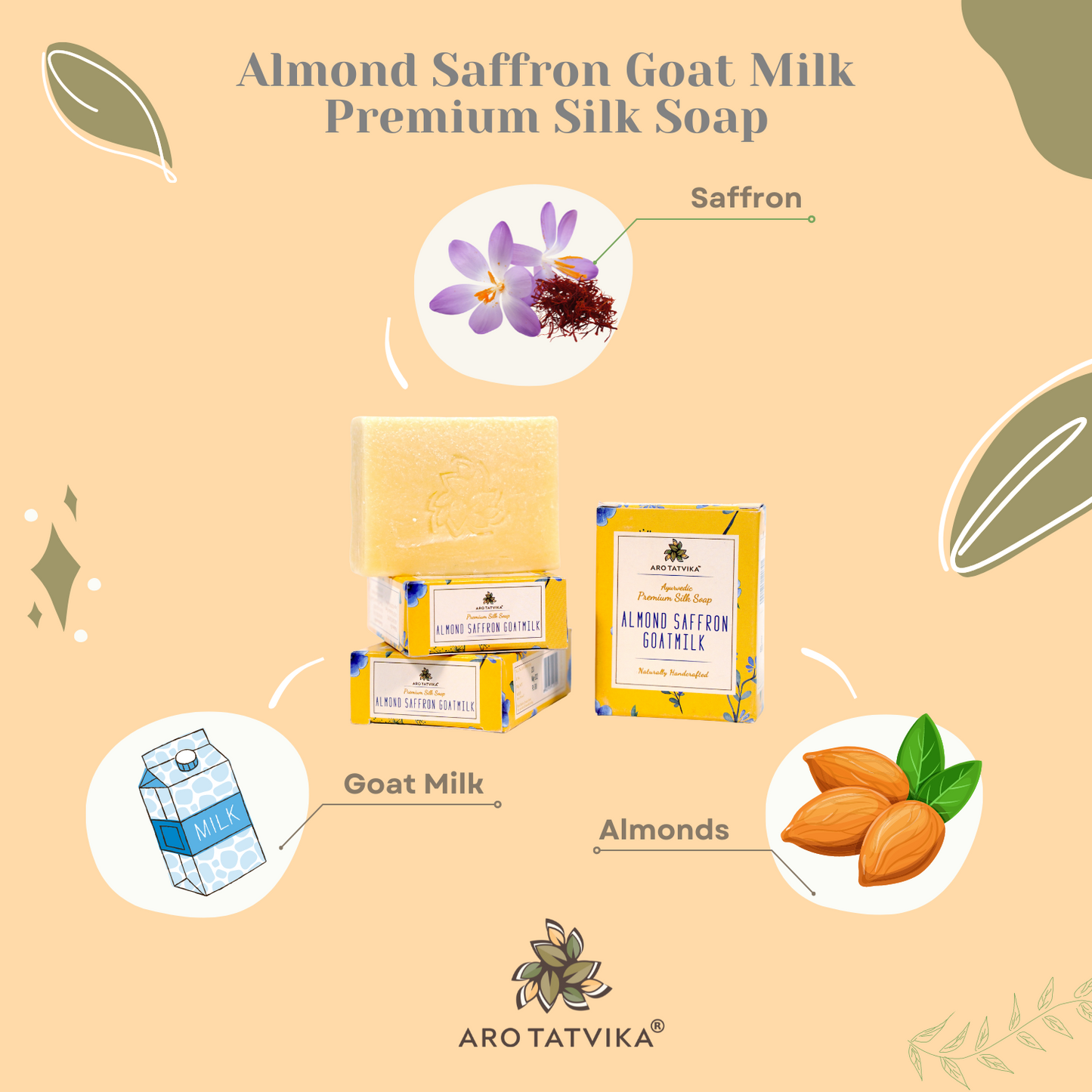 ALMOND SAFFRON GOAT MILK SOAP