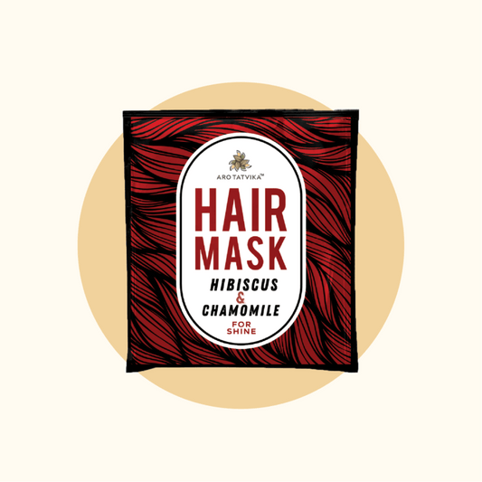HIBISCUS AND CHAMOMILE HAIR MASK (for shine)