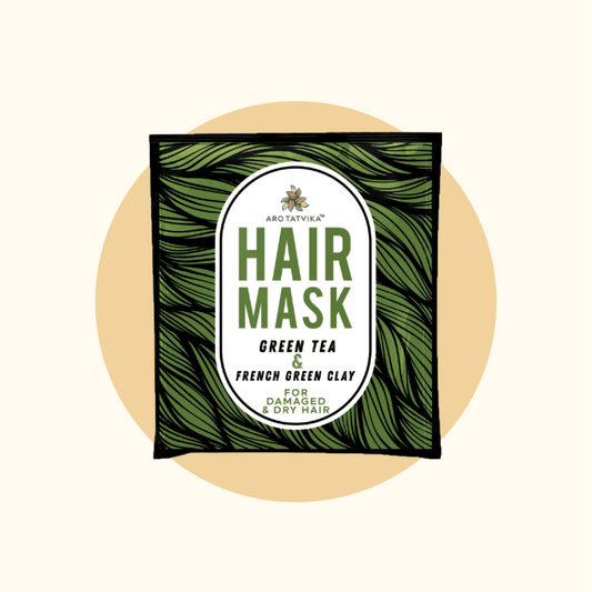 GREEN TEA AND FRENCH GREEN CLAY HAIR MASK (for dry and damaged hair)