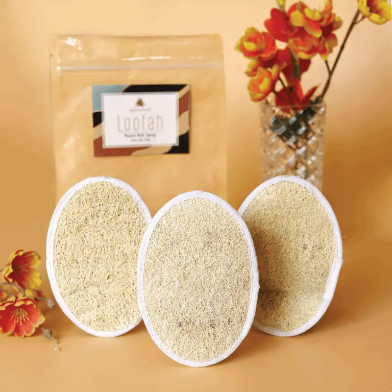 Natural Loofah Bath Sponge (Torai with Cloth) – Pack of 3