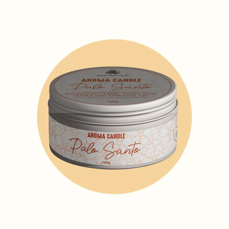 PALO SANTO AROMA/SCENTED CANDLE (100g) Arotatvika