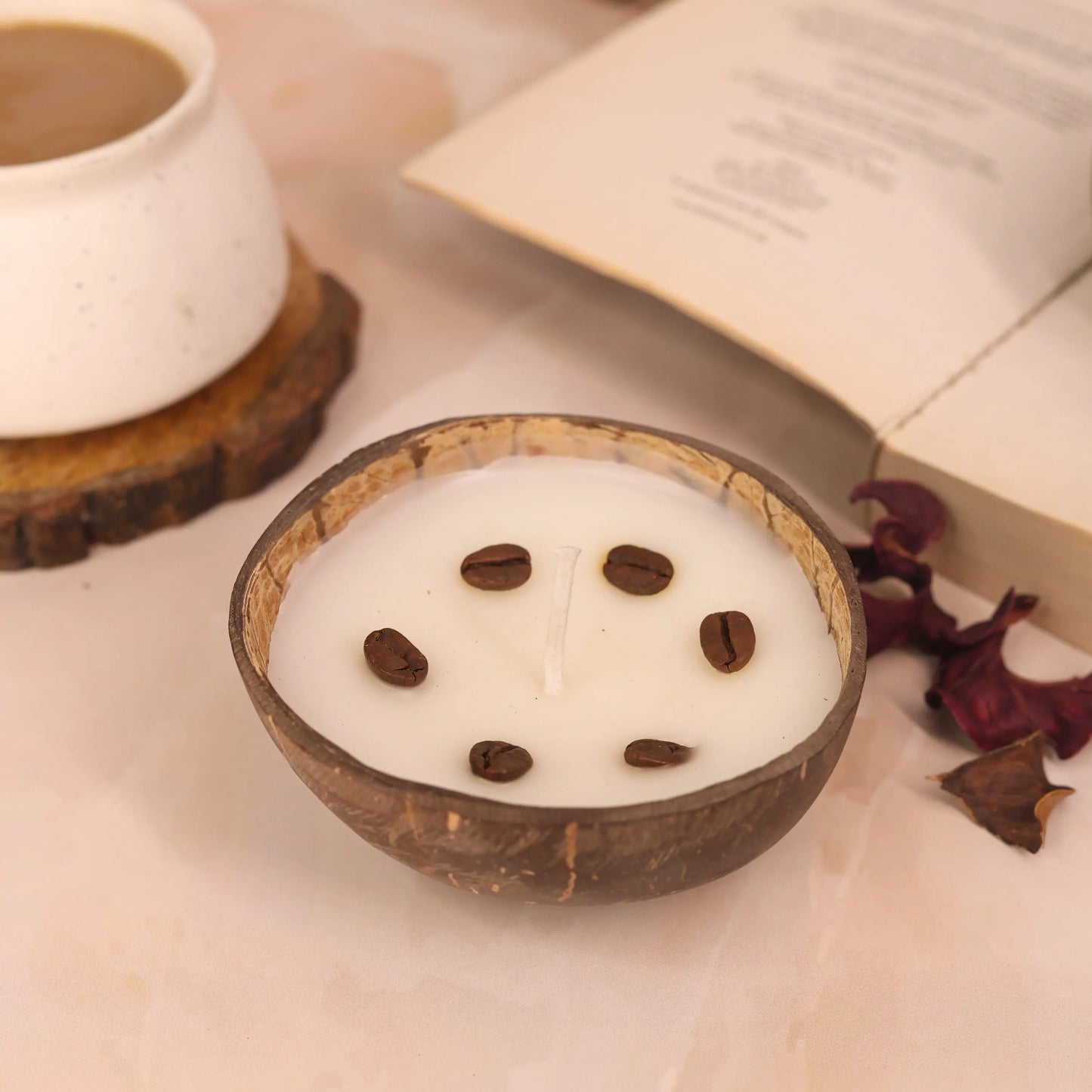 Coffee Coconut Shell Candle Arotatvika