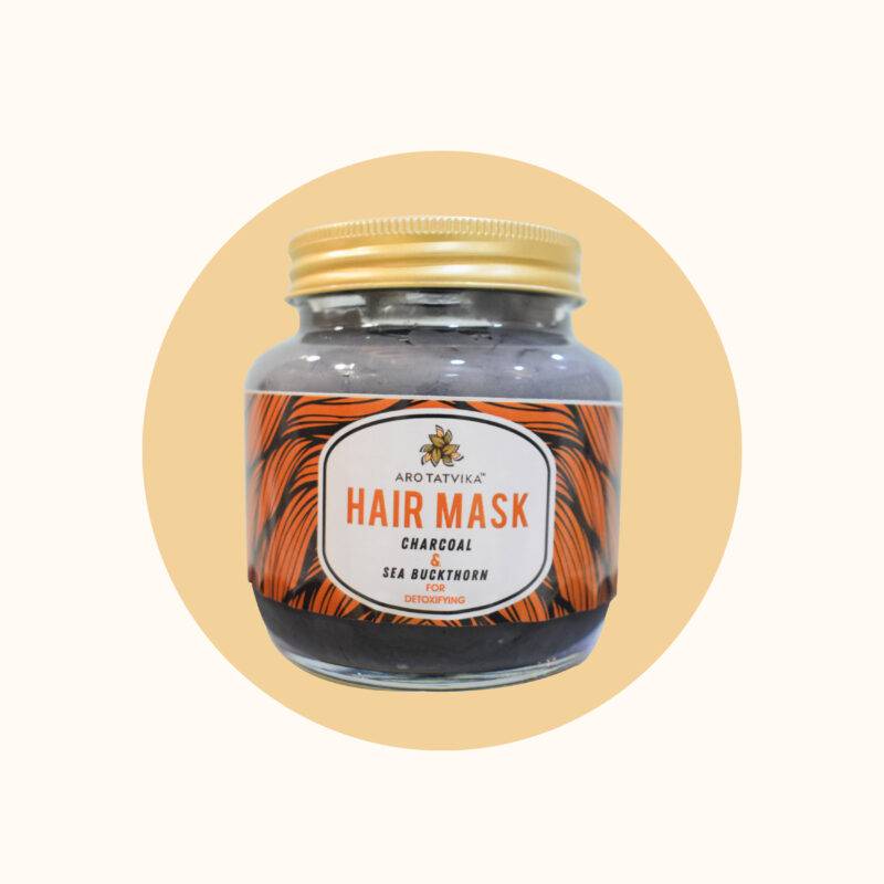 CHARCOAL AND SEA BUCKTHORN HAIR MASK (for detoxifying)