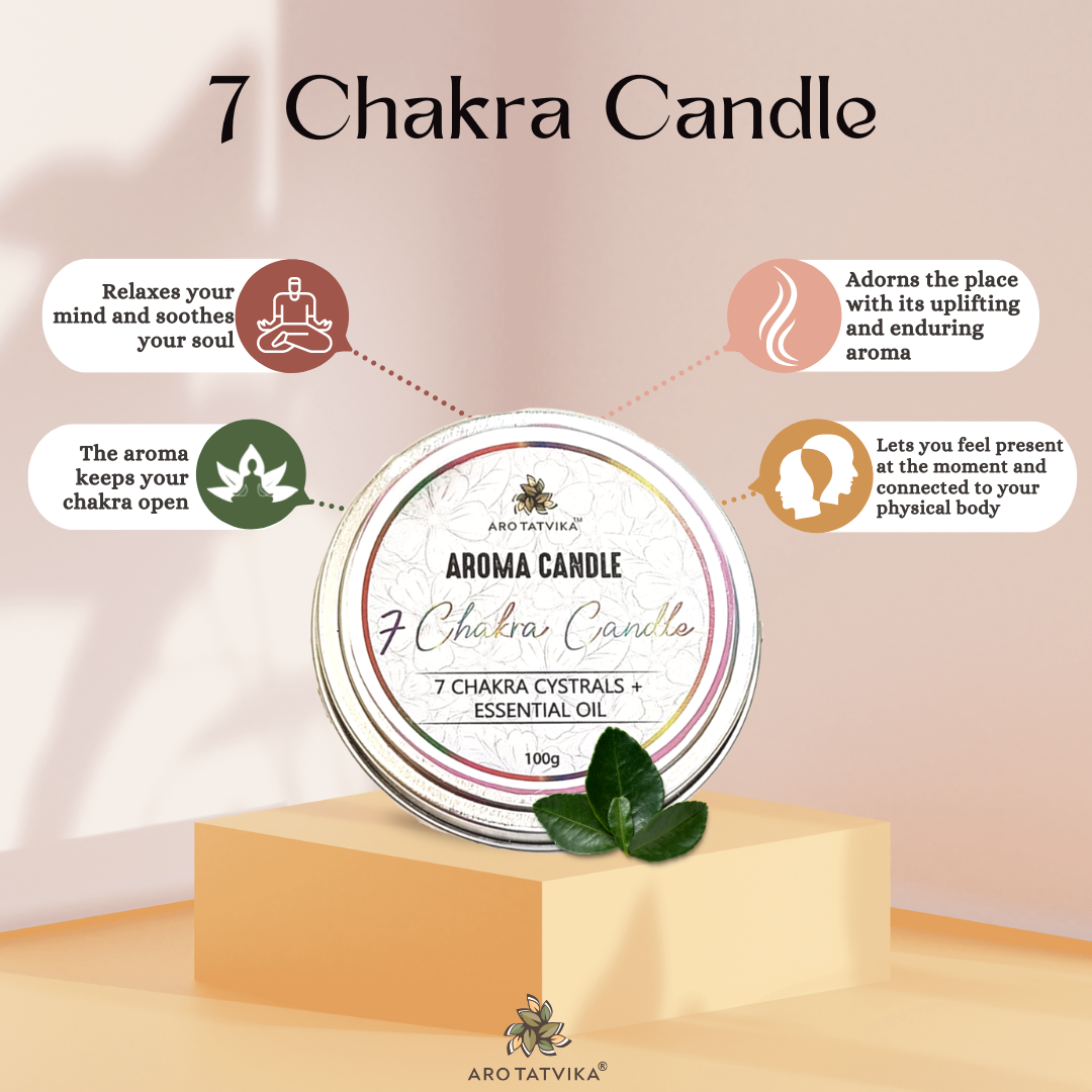 7 CHAKRA AROMA/SCENTED CANDLE (100g)