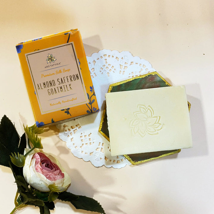 ALMOND SAFFRON GOAT MILK SOAP Arotatvika