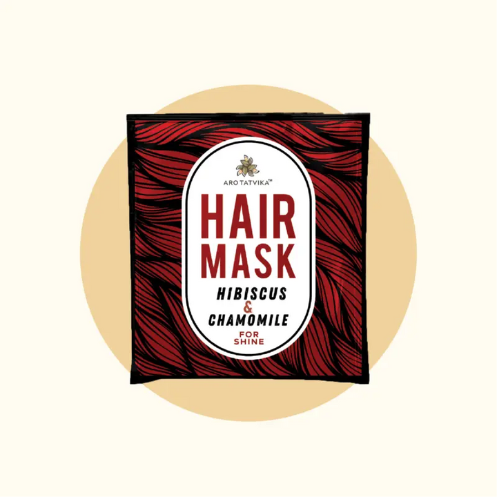 HIBISCUS AND CHAMOMILE HAIR MASK (for shine) Arotatvika