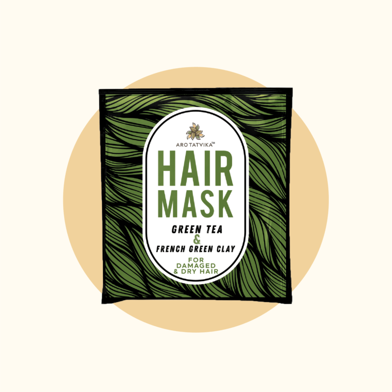 GREEN TEA AND FRENCH GREEN CLAY HAIR MASK (for dry and damaged hair)