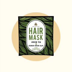 GREEN TEA AND FRENCH GREEN CLAY HAIR MASK (for dry and damaged hair) Arotatvika